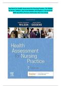 Complete Test Bank for Health Assessment for Nursing Practice&comma; 7th Edition by Wilson & Giddens &ndash; Complete All 1-24 Chapters Covered with Questions With Correct Answers And Rationales With Case Study&period;