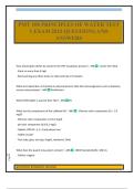 PMT 108 PRINCIPLES OF WATER TEST 1 EXAM 2025 QUESTIONS AND ANSWERS