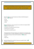 PMT 0170 RISK MANAGEMENT EXAM 2025 QUESTIONS AND ANSWERS