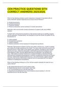 CEN Practice Questions with Correct Answers 2025&sol;2026 &vert; Certified Emergency Nurse Prep