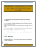 PROPERTY & CASUALTY QUESTIONS GA EXAM 2025 QUESTIONS AND ANSWERS