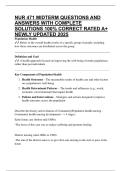 NUR 471 MIDTERM QUESTIONS AND ANSWERS WITH COMPLETE SOLUTIONS 100&percnt; CORRECT RATED A&plus; NEWLY UPDATED 2025