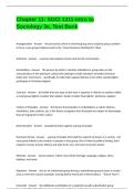 Chapter 11&colon; SOCI 1311-Intro to Sociology 3e&comma; Test Bank