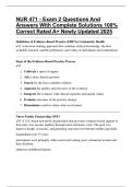 NUR 471 - Exam 2 Questions And Answers With Complete Solutions 100&percnt; Correct Rated A&plus; Newly Updated 2025