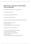 QIHC Exam 3 questions with verified correct solutions