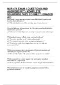 NUR 471 EXAM 1 QUESTIONS AND ANSWERS WITH COMPLETE SOLUTIONS 100&percnt; CORRECT &lpar;GRADED A&plus;&rpar;