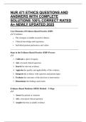 NUR 471 ETHICS QUESTIONS AND ANSWERS WITH COMPLETE SOLUTIONS 100&percnt; CORRECT RATED A&plus; NEWLY UPDATED 2025