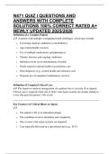 N471 QUIZ I QUESTIONS AND ANSWERS WITH COMPLETE SOLUTIONS 100&percnt; CORRECT RATED A&plus; NEWLY UPDATED 2025&sol;2026