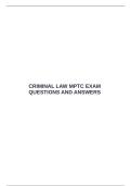  CRIMINAL LAW MPTC EXAM QUESTIONS AND ANSWERS