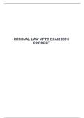  CRIMINAL LAW MPTC EXAM 100&percnt; CORRECT