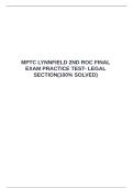  MPTC LYNNFIELD 2ND ROC FINAL EXAM PRACTICE TEST- LEGAL SECTION&lpar;100&percnt; SOLVED&rpar;
