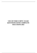 USE OF FORCE MPTC EXAM QUESTIONS WITH COMPLETE SOLUTIONS 2025