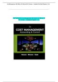 Test Bank for Cost Management&comma; 6th Edition&comma; M&period; Mowen & D&period;R&period; Hansen &ndash; Complete &lpar;Chapters 1&ndash;21&rpar; Covered With Questions And Correct Solutions With Rationales And A mini Case Study At Every Chapter&period;