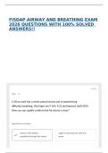 FISDAP AIRWAY AND BREATHING EXAM 2026 QUESTIONS WITH 100&percnt; SOLVED ANSWERS&excl;&excl;