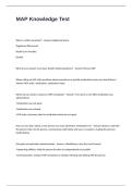 MAP Knowledge Test with Questions and Answers