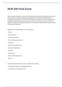 NUR 205 Final Exam Questions with Complete and Correct Answers
