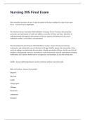 Nursing 205 Final Exam Questions and Answers &vert;LATEST &vert;UPDATED