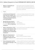 California Chiropractic Law Exam CCLE Comprehensive Original Review Worksheet with Solution Updated 2025 2026 &vert; Complete Study Guide Answer Key and Exam Preparation Resource