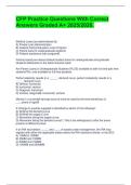 CFP Practice Questions with Correct Answers &lpar;Graded A&plus;&rpar; 2025&sol;2026 &vert; Certified Financial Planner Prep