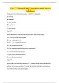 Nur 222 Bowel EAQ Questions and Correct Solutions