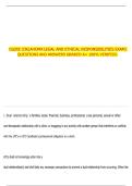 OLERE &lpar;OKLAHOMA LEGAL AND ETHICAL RESPONSIBILITIES EXAM&rpar; QUESTIONS AND ANSWERS GRADED A&plus; 100&percnt; VERIFIED&period;
