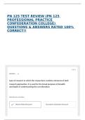 PN 125 TEST REVIEW &lpar;PN 125 PROFESSIONAL PRACTICE CONFEDERATION COLLEGE&rpar; QUESTIONS & ANSWERS RATED 100&percnt; CORRECT&excl;&excl;