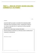TEST 1 - NEA BC STUDY GUIDE SOLVED CORRECTLY TO PASS&excl;&excl;