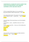 CERTIFIED PLAYGROUND SAFETY INSPECTOR &lpar;CPSI&rpar; EXAM QUESTIONS AND VERIFIED ANSWERS LATEST 2025-2026 UPDATE