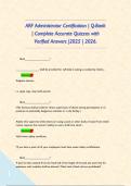 ARF Administrator Certification &vert; Q-Bank &vert; Complete Accurate Quizzes with Verified Answers &vert;2025 &vert; 2026&period;      