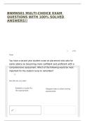 BNMN501 MULTI-CHOICE EXAM QUESTIONS WITH 100&percnt; SOLVED ANSWERS&excl;&excl;