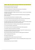 NURS 3511 Week 1 Exam Questions and Answers Already Passed Latest Update 2025-2026