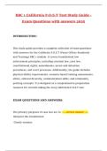 RBC 1 EXAM WITH COMPLETE SOLUTIONS