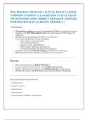 WSU BIOLOGY 106 EXAM 1 ACTUAL EXAM 2 LATEST  VERSIONS &lpar;VERSION A & B&rpar;2025-2026 ACTUAL EXAM  150 QUESTIONS AND CORRECT DETAILED ANSWERS WITH RATIONALES &vert;ALREADY GRADED A&plus;  