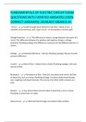 FUNDAMENTALS OF ELECTRIC CIRCUIT EXAM  QUESTIONS WITH VERIFIED ANSWERS &lpar;100&percnt;  CORRECT ANSWERS&rpar; &sol;ALREADY GRADED A&plus; 