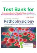 Test Bank for Davis Advantage for Pathophysiology&colon; Introductory Concepts and Clinical Perspectives 3rd Edition by Theresa Capriotti isbn-9781719648592