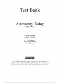 TEST BANK &mdash; Astronomy Today&comma; 8th Edition &mdash; Eric Chaisson&comma; Steve McMillan &mdash; ISBN 9780321901675