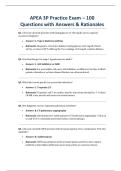 APEA 3P Practice Exam &ndash; 100  Questions with Answers & Rationales