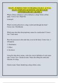 EDAPT&colon; INTRODUCTION TO PHARMACOLOGY ACTUAL  EXAM COMPLETE QUESTIONS AND DETAILED  ANSWERS&vert;ALREADY GRADED A