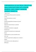 FUNDAMENTALS OF ELECTRICAL CIRCUITS and  Safety EXAM QUESTIONS WITH VERIFIED  ANSWERS &lpar;100&percnt; CORRECT ANSWERS&rpar;  &sol;ALREADY GRADED A&plus; 
