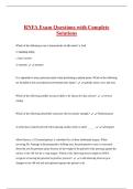 RNFA Exam Questions with Complete  Solutions 
