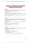 MANUAL TRANSMISSION MICHIGAN MECHANIC STUDY GUIDE