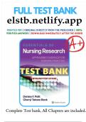 Test Bank for Essentials of Nursing Research Appraising Evidence for Nursing Practice&comma; 10th Edition by Polit&comma; 9781975141851&comma; Covering Chapters 1-18 &vert; Includes Rationales