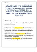 NGN HESI PN EXIT EXAM QUESTION BANK  2025&sol;2026 ACTUAL EXAM QUESTIONS AND  CORRECT DETAILED ANSWERS &lpar;VERIFIED  ANSWERS&rpar; ALL ANSWERED &lbrace;440 Q & A&rcub;  ALREADY GRADED A&plus;&sol; NGN HESI PN EXIT  EXAM &lpar;V1-V7&rpar; EACH WITH 75 QUESTIONS &vert;  BRAND NEW&excl; 