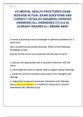 ATI MENTAL HEALTH PROCTORED EXAM  2025&sol;2026 ACTUAL EXAM QUESTIONS AND  CORRECT DETAILED ANSWERS &lpar;VERIFIED  ANSWERS&rpar; ALL ANSWERED &lbrace;70 Q & A&rcub;  ALREADY GRADED A&plus; &vert; BRAND NEW&excl; 