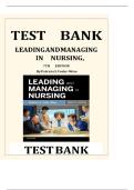 TEST BANK FOR Leading and Managing in Nursing 7th Edition by Patricia S&period; Yoder-Wise ISBN&colon;978-0323449137 ALL CHAPTERS COVERED YOUR ULTIMATE GUIDE 100&percnt; VERIFIED A&plus; GRADE ASSURED&excl;&excl;&excl;&excl;&excl;&excl; NEW LATEST UPDATE&excl;&excl;&excl;&excl;&excl;&excl;&excl;