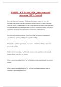 SHRM - CP Exam 2024 Questions and  Answers 100&percnt; Solved 