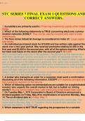 STC SERIES 7 FINAL EXAM 1 QUESTIONS AND  CORRECT ANSWERS&period;