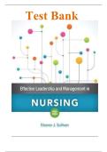 Test Bank&colon; Effective Leadership and Management in Nursing 9th Edition by Sullivan - Ch&period; 1-28&comma; 9780134153117&comma; with Rationales