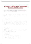 YVR Avop &ndash; Violations Exam Questions and  Answers Verified by Experts 