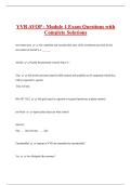 YVR AVOP - Module 1 Exam Questions with  Complete Solutions 